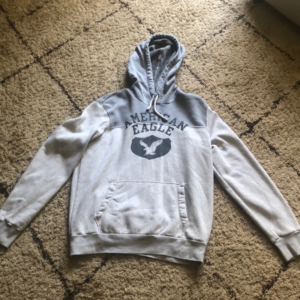 Grey American Eagle hoodie. Size Medium.